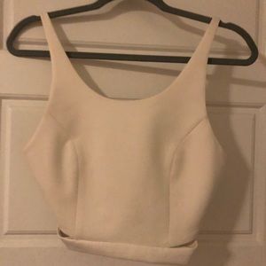 White crop top